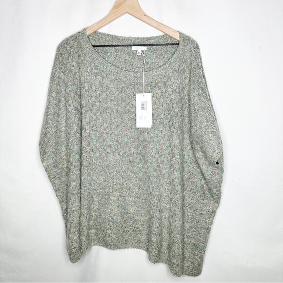 JOHNNY WAS Calme Sage Basket Weave Poncho NWT in One Size - Picture 2 of 9
